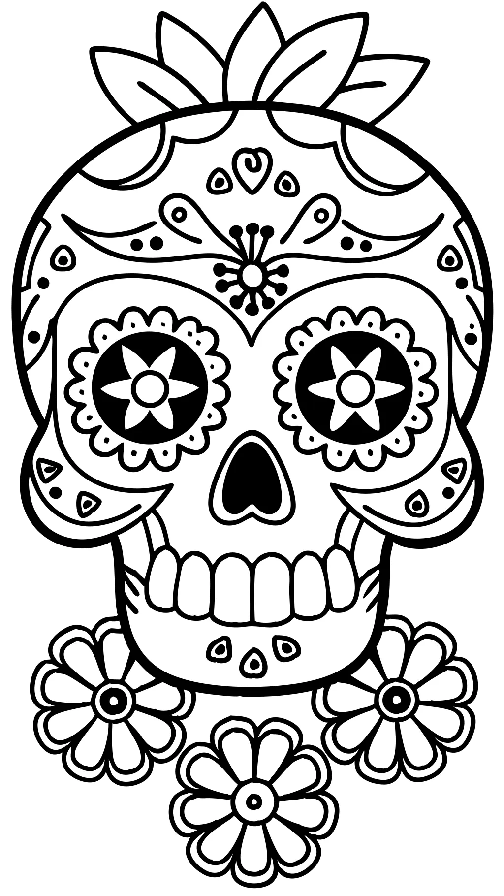 dia de los muertos coloring pages